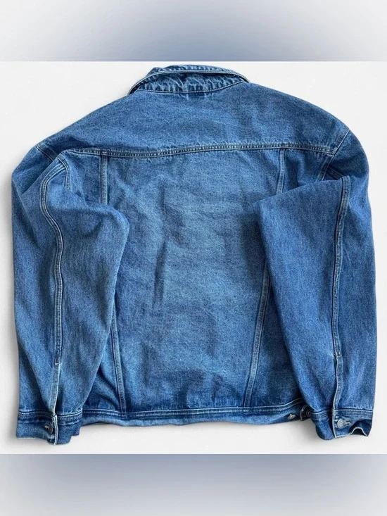 Vintage Marlboro Blue Denim Jean Trucker Jacket Grunge Rugged Workwear Men’s XXL - Picture 5 of 8